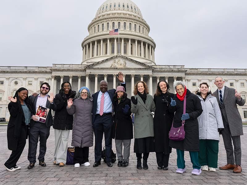 group of AJWS staff at the US Capitol