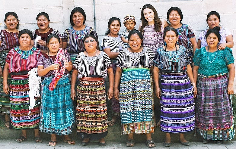 Hannah Skvarla with artisans from The Little Market