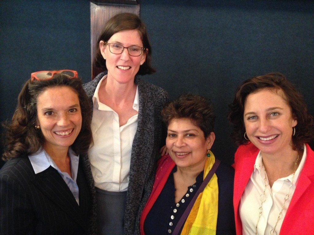 From left to right: Shari Turitz (AJWS), Margaret Greene (GreeneWorks), Bishakha Datta (Point of View) and Dena Kimball (Kendeda Fund).