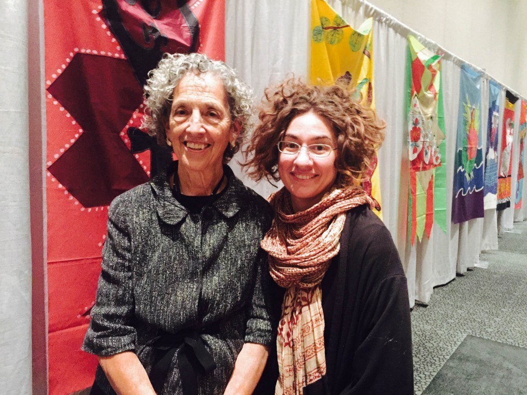 Ruth Messinger with her granddaughter Giuliana Serena at Parliament 2015