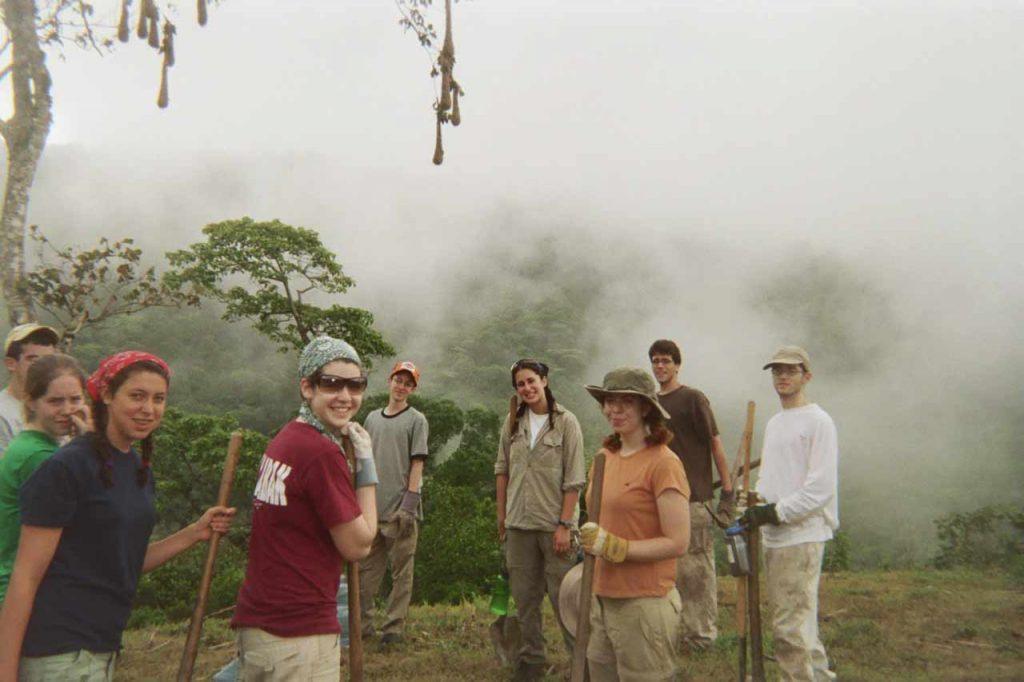 Josh Kahn and other participants in the 2005 Volunteer Summer Program in Honduras work on an infrastructure project in a local village. Photo courtesy of Josh Kahn.