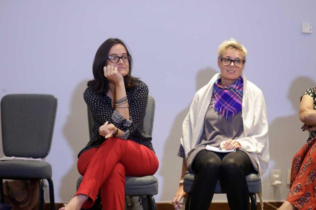 Alejandra Colom, left, of the Population Council in Guatemala.