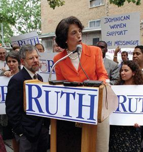 Ruth Messinger announcing her candidacy for mayor during a news conference on the Lower East Side in 1989. Photograph by Misha Erwitt/NY Daily News Archive via Getty Images