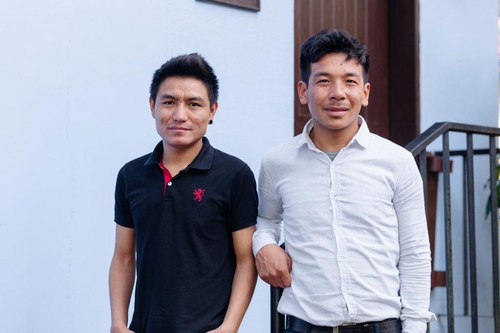 Chhime (left) and Pasang (right) traveled from Nepal’s remote Langtang Valley to the Philippines to learn more about disaster response. The two men have supported their community in the aftermath of the 2015 earthquakes in Nepal. Photo by Ben Beringuela