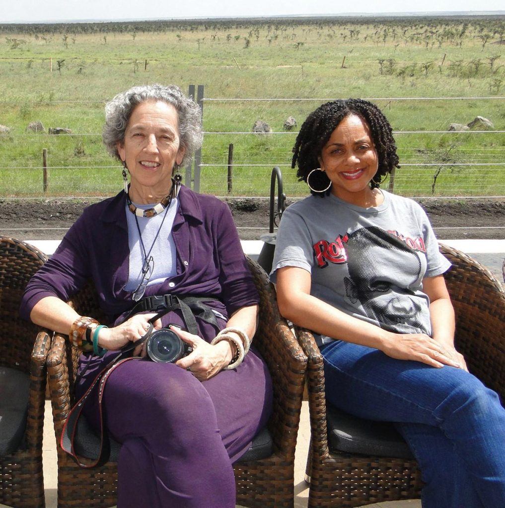 Felicia Horowitz with Ruth Messinger in Uganda, 2010.