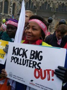 Blandine Bonianga, the Executive Director of Synergies Femmes Solidaires (FESO), at COP 23 in Bonn. Photo courtesy of FESO.