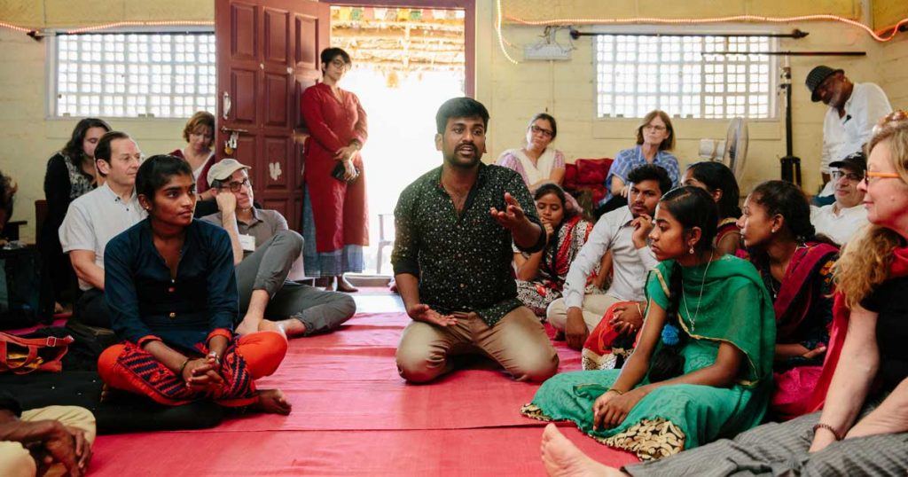 Nadan shares his thoughts with the group on the AJWS Study Tour. Photo by Christine Han Photography.