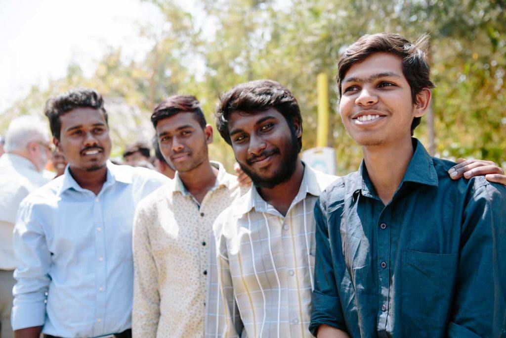 Young men involved with Samvada’s youth development programs. Photo by Christine Han Photography.