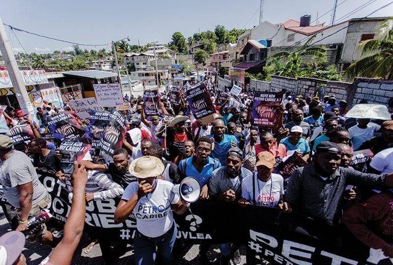 crowd of people at action